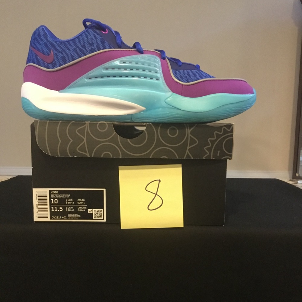 KD 16 DEEP ROYAL VIVID PURPLE SIZE 10. Sold out pair. One left!!